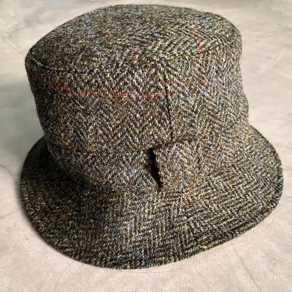 Harris Tweed Vintage Wool Bucket Hat Cap - Etsy