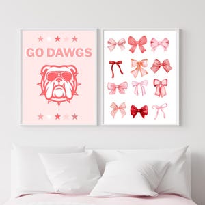 University of Georgia Wall Art Set of 5 | Georgia Bulldogs Dorm Decor | UGA Printable Wall Art | Game Day Decor | College Student Gift