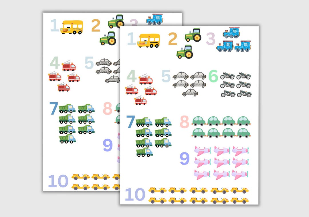 MATH POSTER, Educational Wall ART, Kids Numbers Wall Art, Numbers Art ...