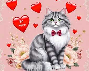 Tarjeta De Felicitación 3D: Lindo Gato Blanco Que Mira Hacia Adelante - Regalo Para Amantes De Los Gatos
