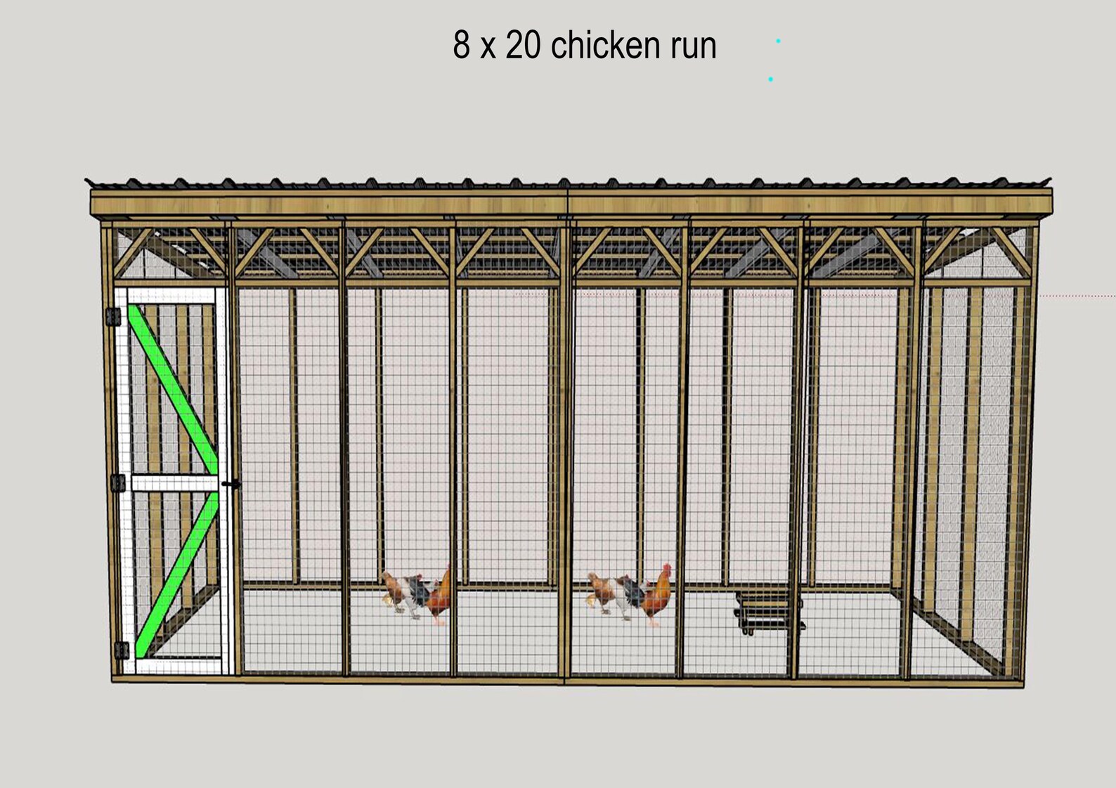 8x20 Chicken Coop Run DIY Plans - Walk-in Design (download PDF) - Etsy