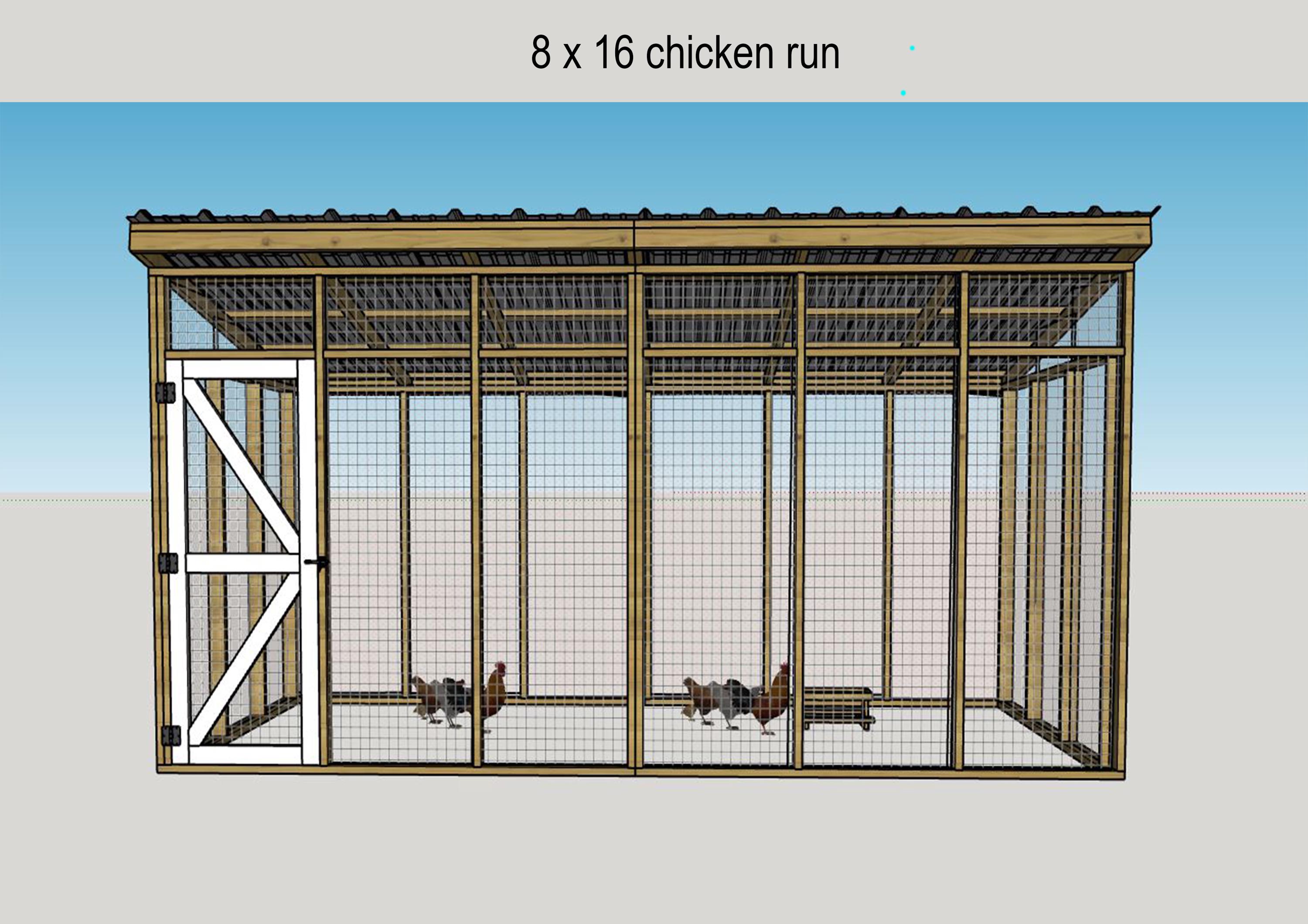 8x16 Chicken Coop Run DIY Plans - Build Your Own (download PDF) - Etsy