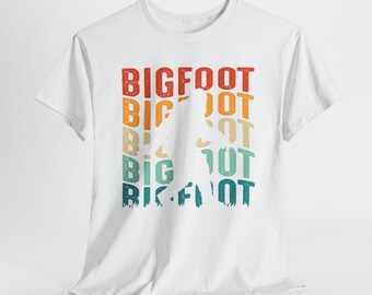 Maglietta retrò Bigfoot: maglietta colorata Yeti Sasquatch