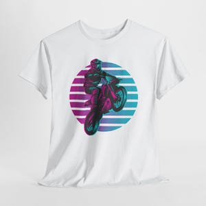 Dirt Bike T-Shirt For Motocross T Shirt For Motor Bike TShirt Jumping Bike Tee For Colorful Dirt Bike Gift