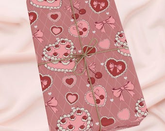 Pink Coquette Wrapping Paper | Birthday Gift Wrap Roll