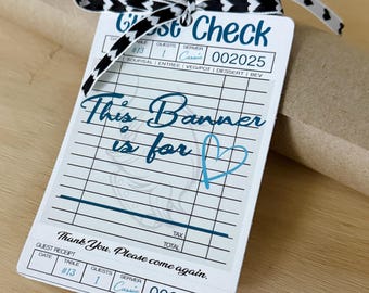 空白のゲストチェックバナータグ、レストランの領収書（デジタルダウンロード）