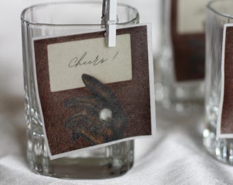 CUSTOM 1.9” Edible Square Cocktail Toppers, Toppers Decoration