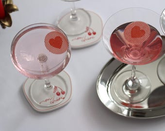 Edible Valentine's Cocktail Toppers: Valentine's Drink Decorations, Galentines party