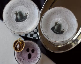 Edible 2" Halloween Cocktail Toppers: Spooky Party Drink Decorations