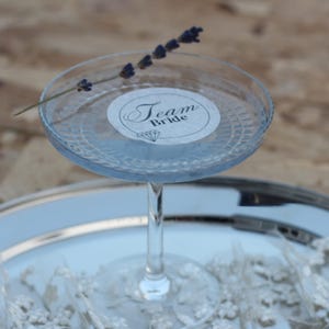 Edible 2" Wedding Cocktail Toppers, Martini Toppers Decoration