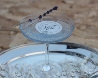Edible 2" Wedding Cocktail Toppers, Martini Toppers Decoration