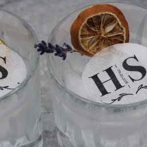 Edible 2&quot; Wedding Cocktail Toppers, Highball Toppers Decoration