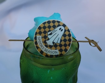 Edible 2" Halloween Cocktail Toppers: Spooky Party Drink Decorations