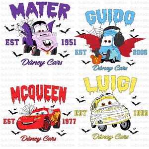 Cartoon Cars SVG Bundle, Lightning Mcqueen Cut file, Digital Download, Silhouette, Clip art, Big PNG Bundle, Party Craft, Cars, Cricut File