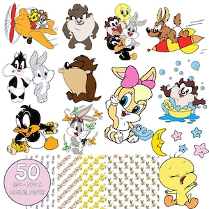 Bunny Big SVG Bundle, Cartoon Cut file, Digital Download, Silhouette, Clip art, Tunes Cartoon PNG Bundle, Best Cartoon Party Craft