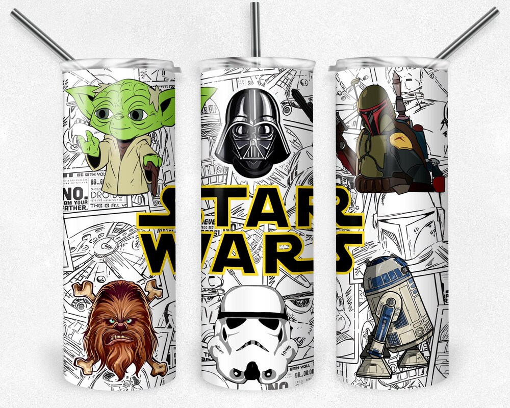 4X Star Wars Tumbler Png, 20Oz Tumbler Wrap, Digital Download, Sublimation Tumbler Png, Star Wars Tumbler, Star Wars Tumbler 20Oz Skinny Png Moderndaydecors