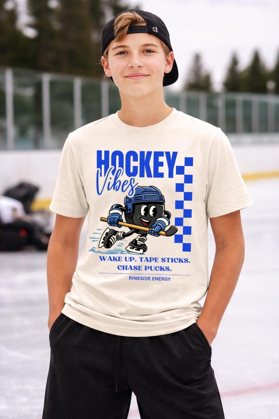 Youth Hockey Vibes Tee, Wake Up Tape Sticks Chase Pucks, Rink Life Shirt