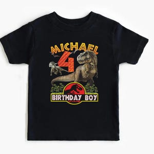 Dinosaur Birthday Shirt, Jurassic Park Custom Birthday Boy Shirt, Jurassic Park Birthday tee for Boy, Jurassic Park Dinosaur Matching Shirt