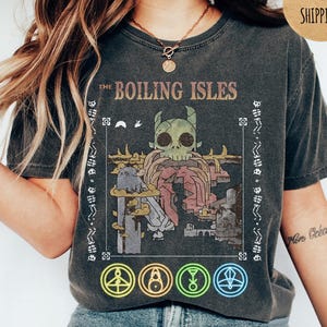 Comfort Colors The Boilng Isles Shirt, Boilng Isles The Owl House Tee, The Owl House Tee, HexSide School Of Magic And Demonics, Disney Shirt