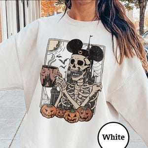 Mickey Skeleton Coffee Shirts, Vintage Disney Skeleton Sweatshirt, Disney Spooky Shirt, Disney Pumpkin Halloween Shirt, Stay Spooky Shirt