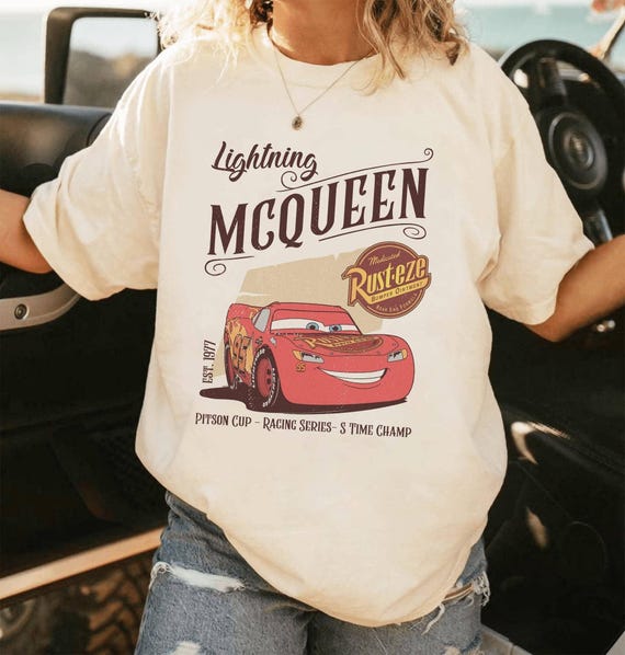 Vintage Cars Shirt, Lightning Mcqueen Shirt, Car Pixar Shirt