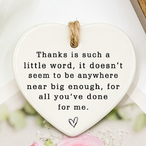 Thanks Is Such A Little Words, Thank You Gift, Personalised Thank You Keepsake, Gift To Say Thank You, Thank You Teacher, Christmas Gift