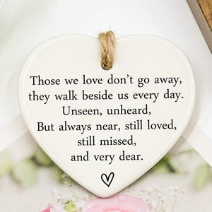 Remembrance Gift, Sympathy Gift, Those We Love Don&#39;t Go Away, Memorial Gift, Bereavement, Leaving Gift, Family Loss, Thinking of You