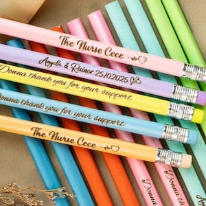 Personalized Pencils, Custom Pencils for Teacher, Engraved Pencils, Pastel Pencils, Pencils For Student, Graduation Gift, Back To School