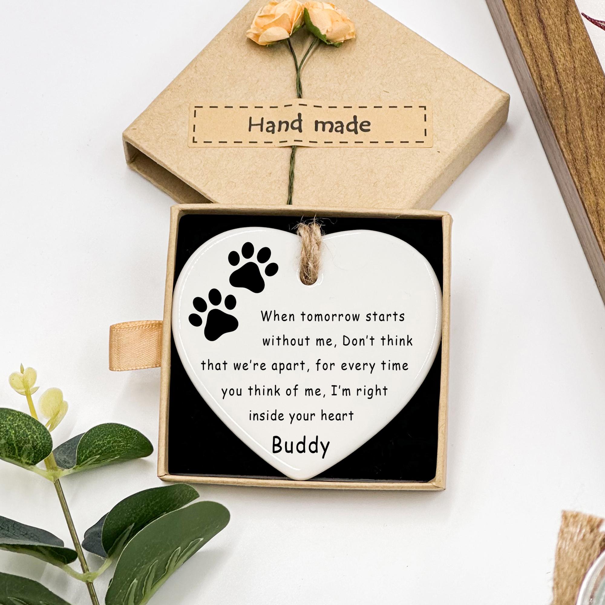 Pet Loss Memorial Plaque, Pet Loss Gift, Bereavement Paw Print Keepsake ...