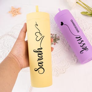 Tumbler damigella d&#39;onore, regali di nozze Tumbler sottile personalizzato, proposta di matrimonio, regalo per addio al nubilato, regalo per insegnante, regali per la mamma, regalo per lei