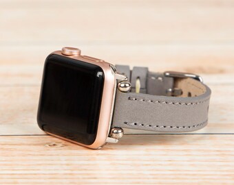 Beaded Leather Apple Watch Band: Personalized iWatch Strap for Women