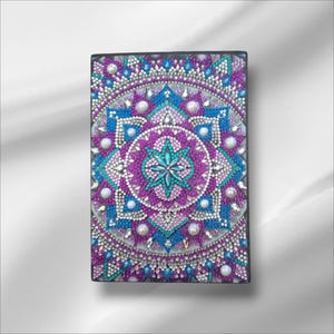 Handmade Rhinestone Leather Notebook - Blank Journal with Diamond Embellishments - Sketchbook - Unique Gift for Writers, Artists & Dreamers