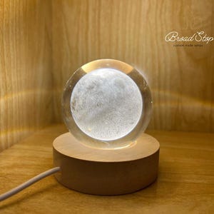 Personalized Crystal moon lamp, Galaxy Globe Night Light, Nebula Night Lamp, Christmas Holiday Birthday Astronomical Gift