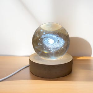Personalized Milky Way Night Lamp, Galaxy Globe Light,  Astronomy Memorial Gift, Nebula Night Lamp, Christmas Holiday Gifts For Her