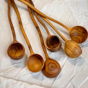 Handmade Teak Wooden Spoon: Balinese Kitchen Decor, 9.1&quot;