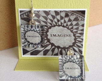 Glass Tile Photo Earrings - Imgine