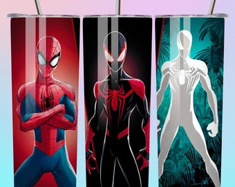 Spiderman Tumbler Wrap , 20oz Skinny Spider Man Tumbler Wrap, 20oz Tumbler Png, Sublimation Design, Digital Instant Download Designs