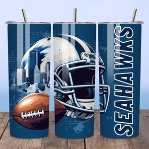 Seahawk 20oz Skinny Tumbler Wrap PNG, Sport 20oz Tumbler PNG, Mascot Sublimation Tumbler PNG Digital Download