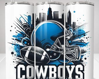 Cowboy 20oz Skinny Tumbler Wrap PNG, Sport 20oz Tumbler PNG, Mascot Sublimation Tumbler PNG Digital Download
