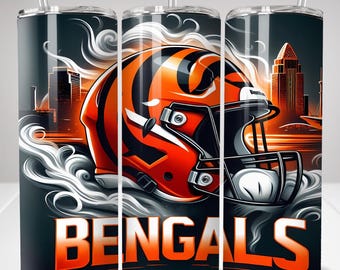 Bengalen 20oz magere beker wrap png, sport 20oz beker png, mascotte sublimatie beker digitale download png, voetbalbeker