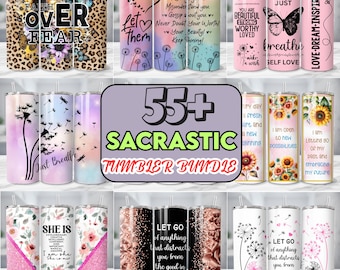 Paquete de más de 60 envoltorios para vasos sarcásticos de 20 oz, delgados, con citas sarcásticas divertidas, frases graciosas, sublimación, citas atrevidas, diseño de sarcasmo, PNG, vida de mamá