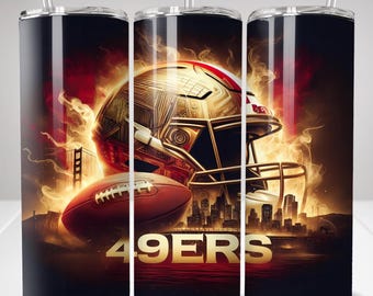 San Francisco Tumbler Wrap, 20oz magere beker png, sportmascotte sublimatie, ontwerp voetbalbeker, digitale eigendom, 20oz bekerkunst