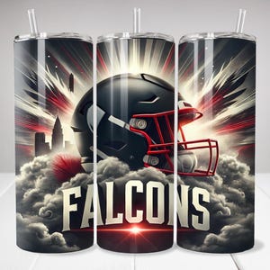 Falcon 20oz Skinny Tumbler Wrap PNG, Sport 20oz Tumbler PNG, Mascot Sublimation Tumbler PNG Digital Download, Football Tumbler