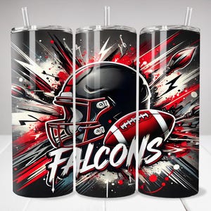 Falcon 20oz Skinny Tumbler Wrap PNG, Sport 20oz Tumbler PNG, Mascot Sublimation Tumbler PNG Digital Download, Football Tumbler