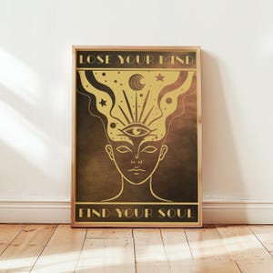 Lose Your Mind Find Your Soul Poster Lose Your Mind Music Print Retro Vintage Wall Art Wall Decor