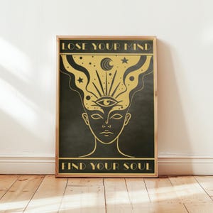 Lose Your Mind Find Your Soul Poster Vintage Music Retro Wall Art Print Lose Your Mind Spiritual Wall Decor
