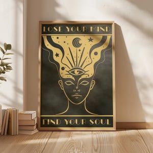 Lose Your Mind Find Your Soul Poster Spiritual Retro Wall Art Vintage Music Print Lose Your mind Wall Decor