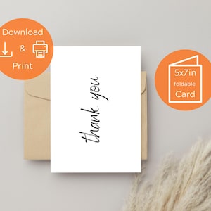 Cartão de agradecimento Gratidão Único Imprimível Instantâneo Digital Download 5x7 Saudação Celebração Dia Especial Pessoal Para Homens Mulheres Apreciação