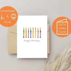 Printable Birthday Card Birthday Card Printable Digital Birthday Cards Printable Happy Birthday Cards Birthday Card Digital 5x7in