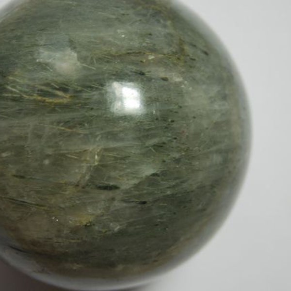 dia 3.25 inches Green actinolite sphere orb